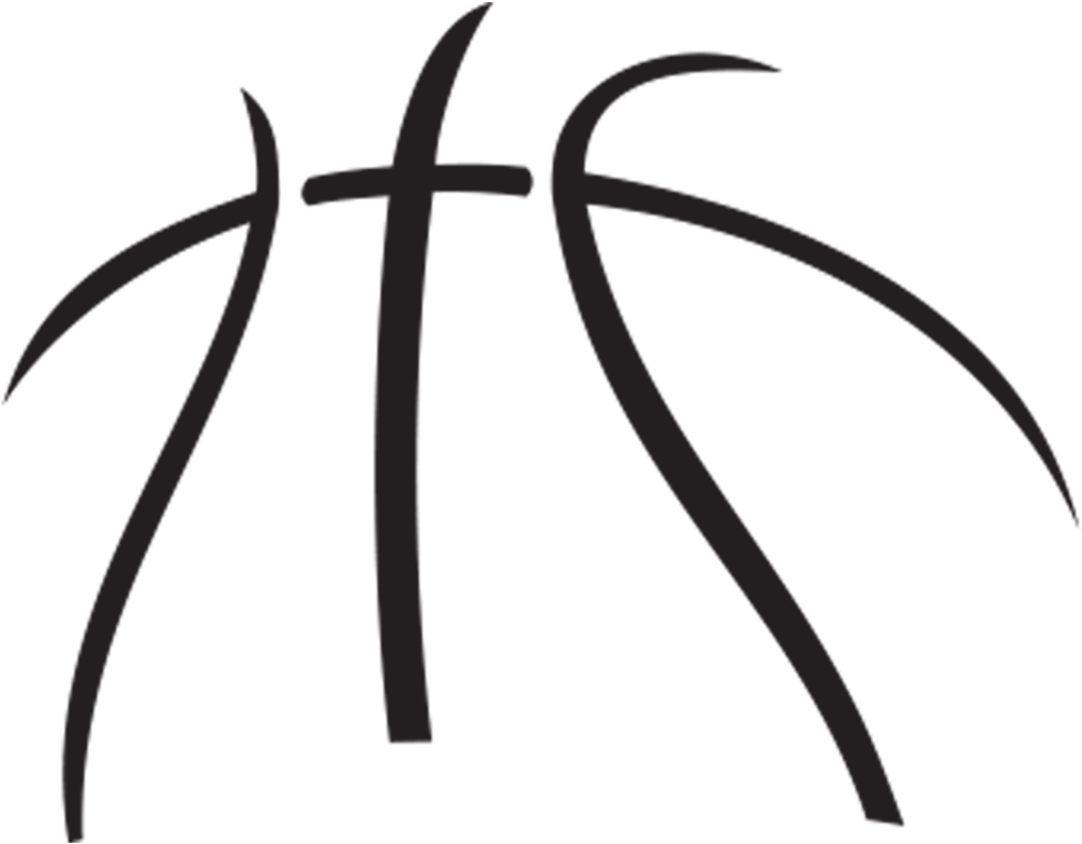 Girl Basketball Player Clipart Free Images 8 Gclipart - Basketball Outline Logo (1000x1000)