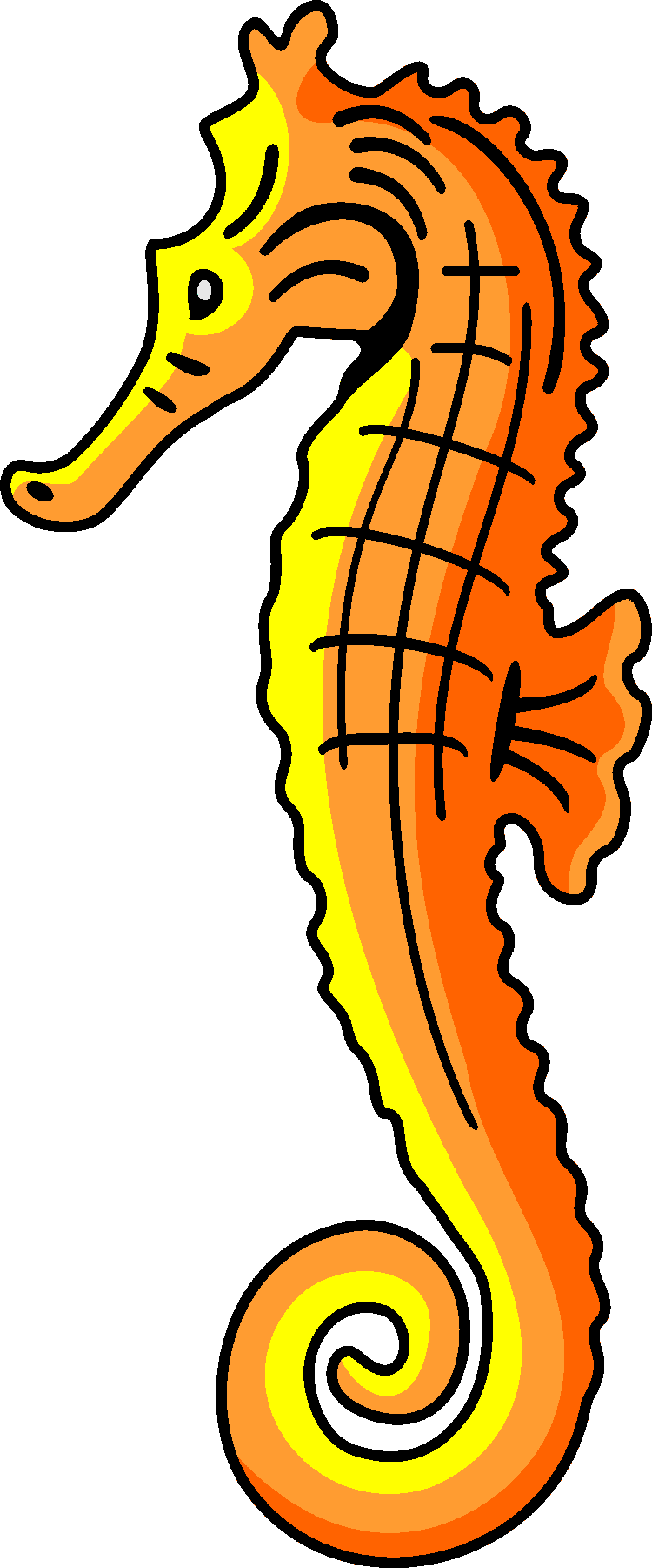 Seahorse Clip Art Free Clipart Images Clipartandscrap - Clipart Of Sea Horse (750x1801)