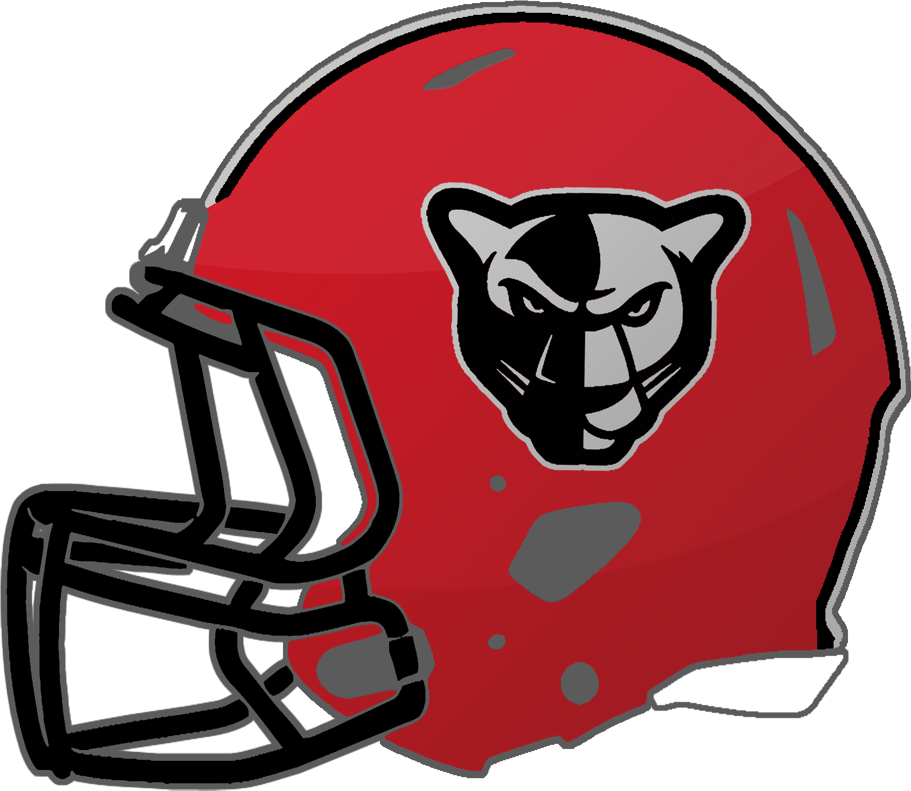 Outline Of Football Royalty Free Illustration Of An - Hattiesburg High Football Helment (1800x1565)