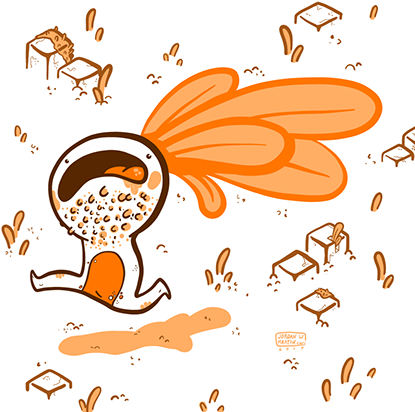 Plant Person Running And Screaming - Running (419x420)