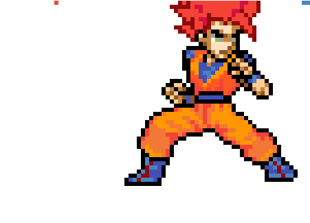 Pixel Art Of Goku (600x600)