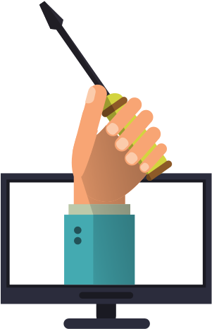 Hand Holding Screwdriver - Construction (550x550)