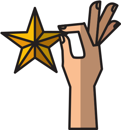 Hand Holding A Star - Star (550x550)