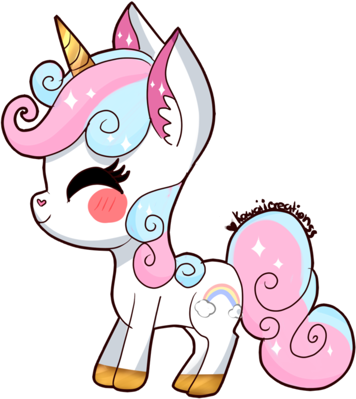 Unicorn Cute By Kawaiicreationss - Unicorn Cute Png (894x894)