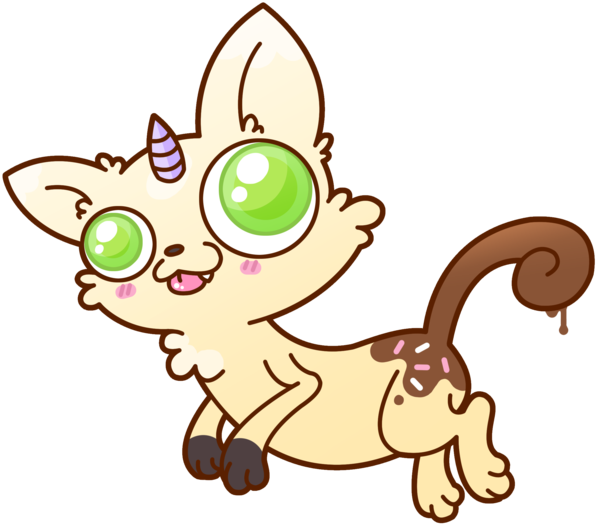 Unicorn Kitten By Smallblacksticky - Art (600x526)