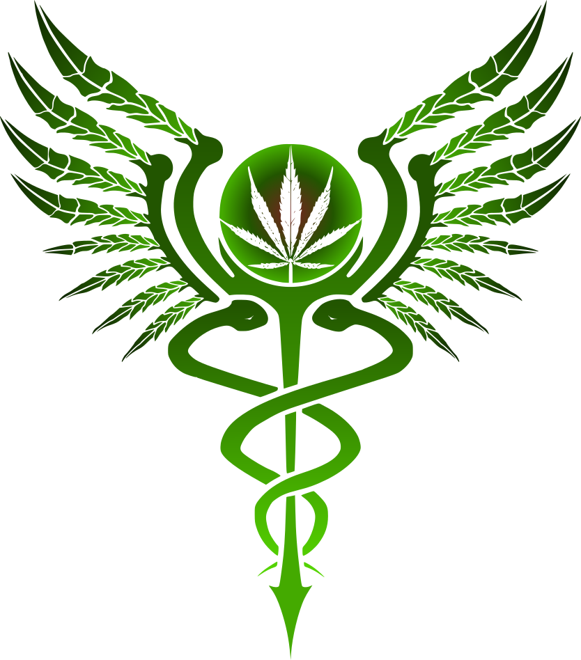 Pot Leaf Caduceus Medical Marijuana Car Window Decal - Marijuana Caduceus (834x948)