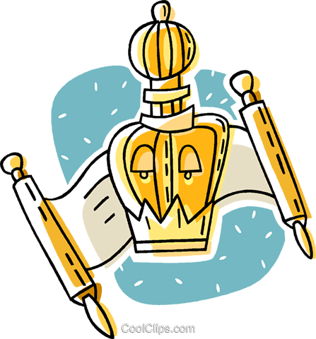 Scroll Jewish Faith Royalty Free Vector Clip Art Illustration - Clip Art (658x700)