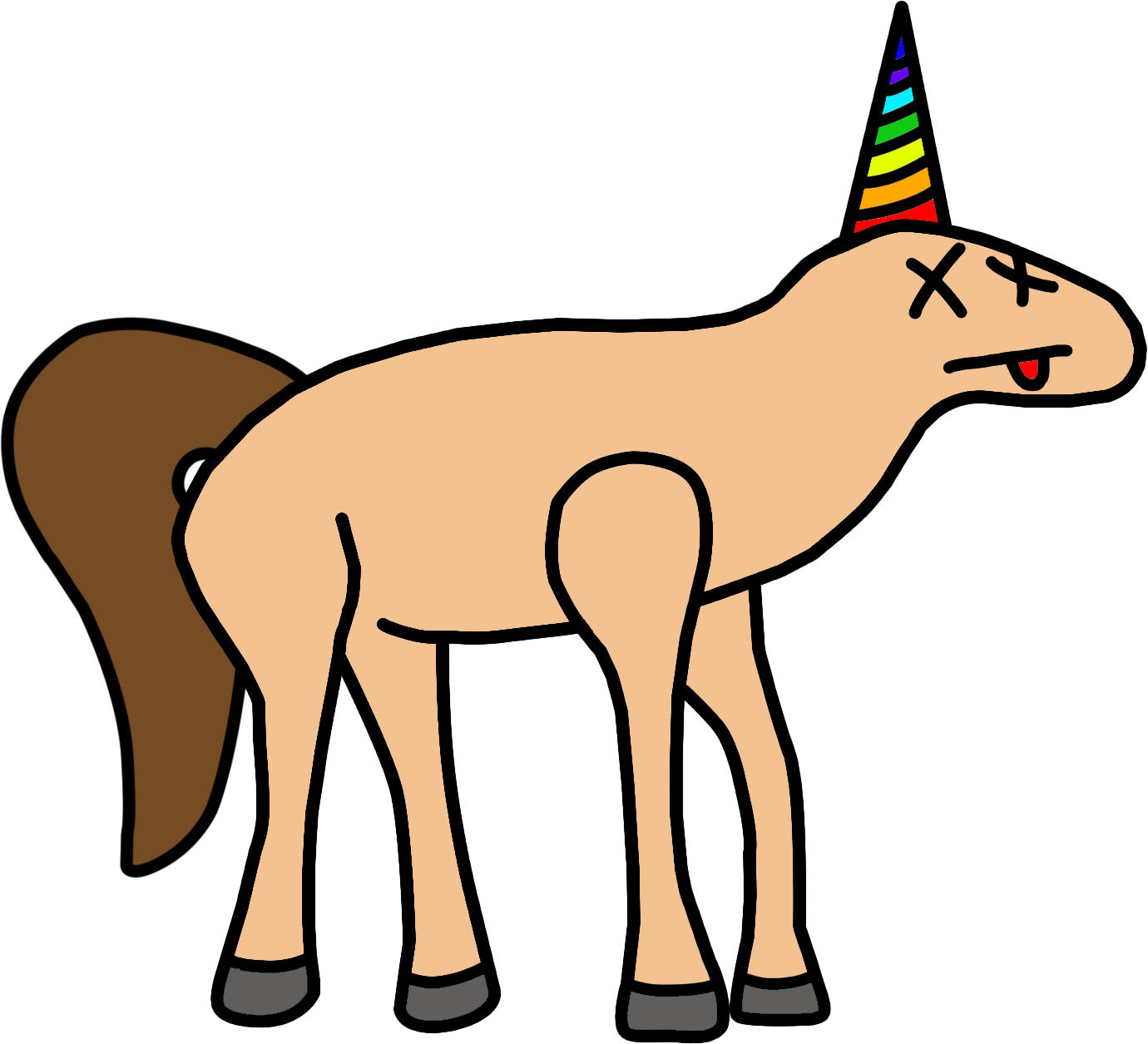 Photo Of Unicorn - Dying Unicorn (1380x1255)