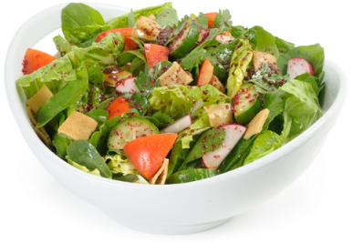 Salad Leafy Fattoush Salad - Barracuda - Beach Resort (400x400)