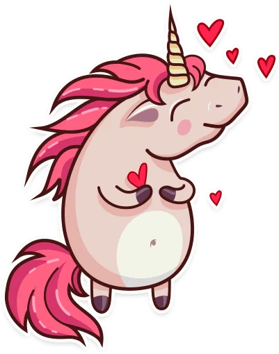 Unicorn Sticker Pack - Единорог Телеграм (512x512)