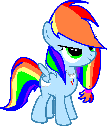 Free Cute Rainbow Unicorn - Unicorn (420x508)