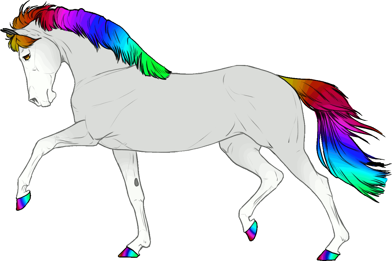 Rainbow Adoptable Gif By Chibii Kira On Deviantart - Rainbow Unicorn Animated Gif (1359x904)