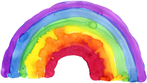 Dancing - Rainbow Water Color Paint (500x370)