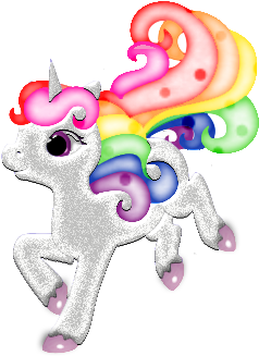 Cute Baby Rainbow Unicorn By Mrstripp - Unicorn And Rainbow Png (375x360)