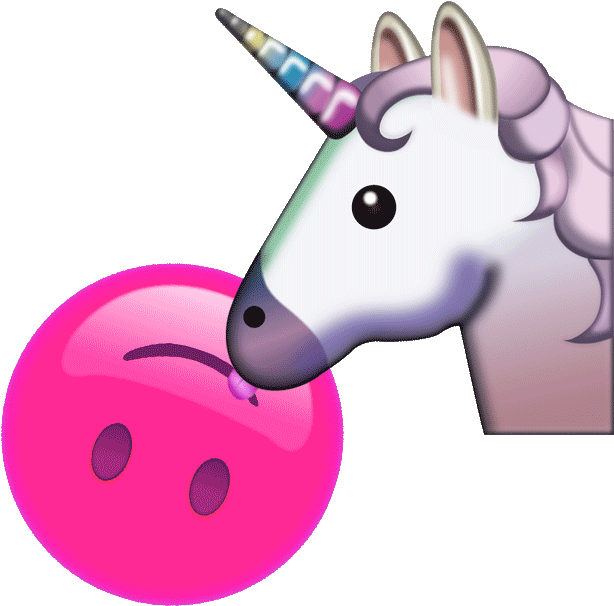 Upside Down Love Sticker By Jess Mac For Ios Amp Android - Emoji Iphone Unicorn (640x640)