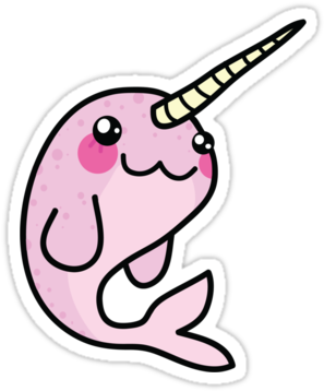 Cushion Whale Unicorn Plush Narwhal Kawaii Cute Soft - Cute Unicorn Whale Png (375x360)