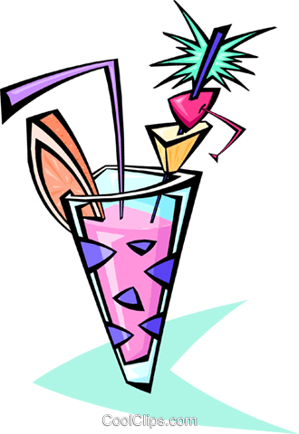 Exotic Drink Royalty Free Vector Clip Art Illustration - Cocktail Disegno (330x480)
