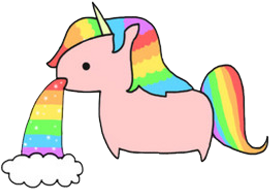 Unicornio Unicorn Arcoiris Cute Colors Love Sticker - Unicorn Throwing Up Rainbow (1024x1024)