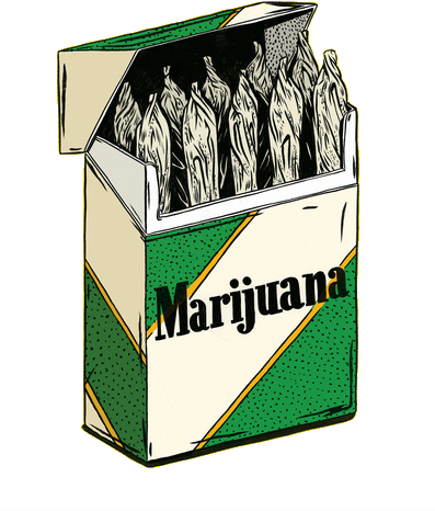 Weed Marijuana Cannabis 420 Stoner Joints Faded - Pop Art Ganja (396x497)