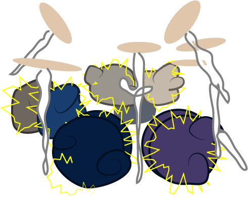 Cloudmeleon Drumset By Ludwing By Creshosk - Illustration (491x390)