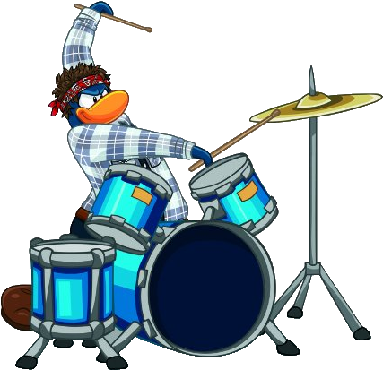 Drum Clipart Club Penguin - Club Penguin G Billy (468x443)