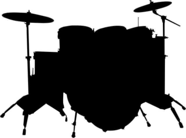 Drums - Silueta De Instrumentos Musicales (640x475)