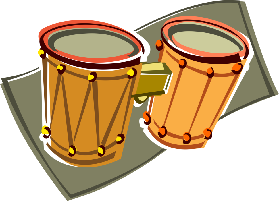 Vector Illustration Of Bongo Drum Percussion Instrument - Mathematics (971x700)