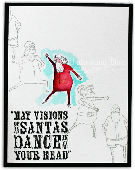 Santa Like Nobody's Watching Using Peerless Watercolor - Cartoon (500x589)