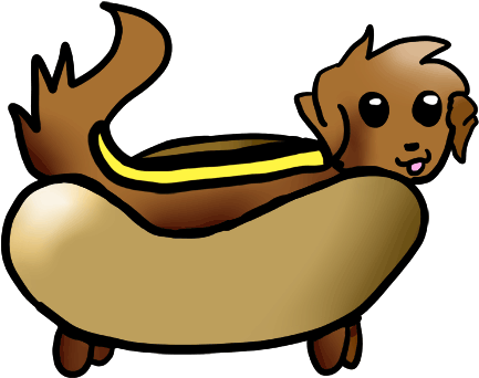 Cartoon Hot Dog Clipart Kid - Cute Dog Clipart Gifs (450x356)