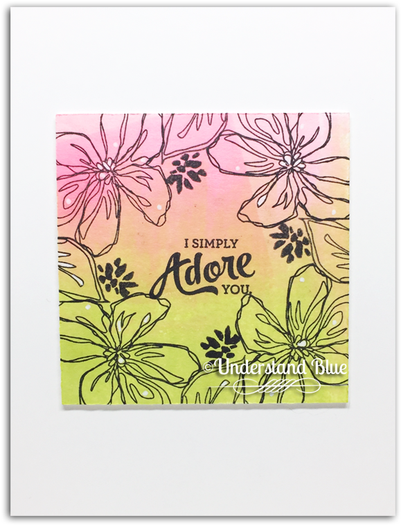 Penned & Painted Direct To Paper Sample By Understand - Hawaiian Hibiscus (650x817)