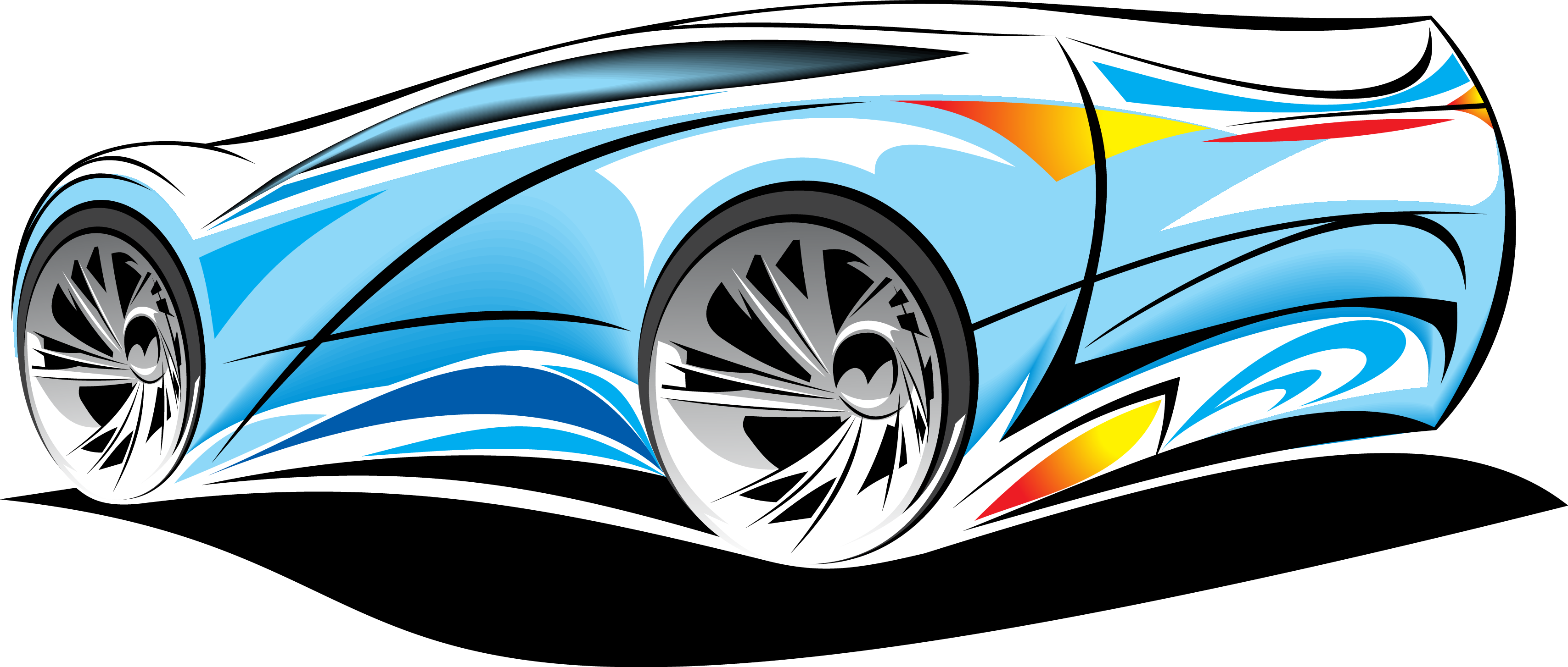 Sports Car Vector Motors Corporation Clip Art - Illustration (3416x1455)