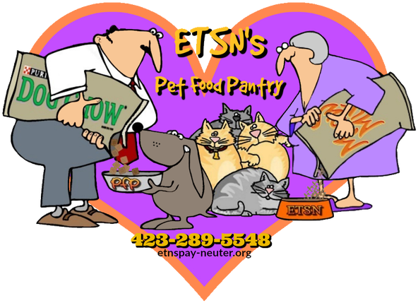 Etsn's Pet Food Pantry Program - Cartoon (608x441)