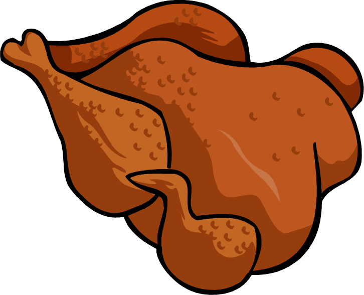 Dog Food Clipart - Cooked Chicken Clip Art (726x588)
