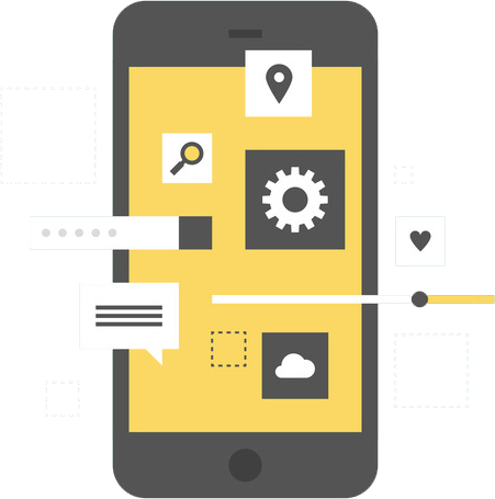 Mobile App Flat Png (451x455)