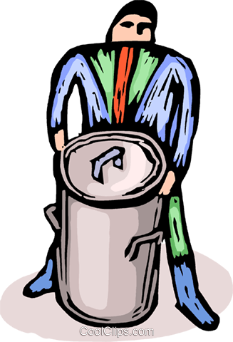 Garbage Collector Royalty Free Vector Clip Art Illustration - Garbage Collector Royalty Free Vector Clip Art Illustration (327x480)