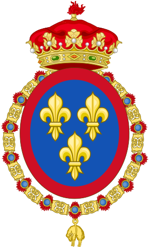 Infante Enrique, Duke Of Seville - Coat Of Arms Of France (300x511)