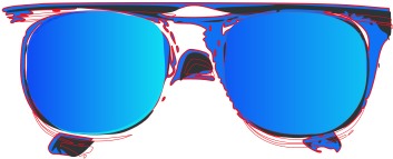 Blue Clipart Sunglass - Sunglass Photo Download (456x342)