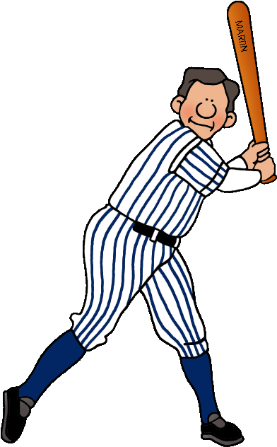 Famous People From Maryland - Clip Art Babe Ruth (430x648)