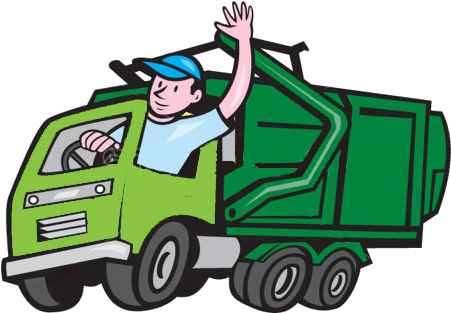 Unexpected Green Waste E - Clip Art Garbage Truck (450x332)