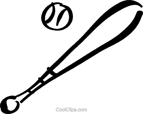 Baseball Bat And Ball Royalty Free Vector Clip Art - Baseball Bat And Ball (480x383)