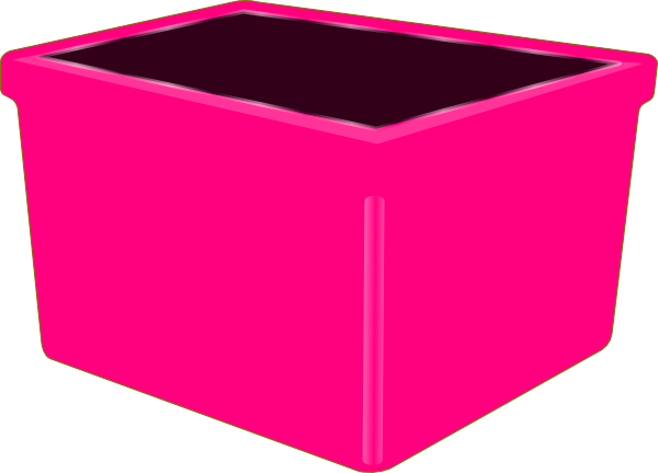 Pink Bin Clip Art - Pink Bin Clipart (600x432)