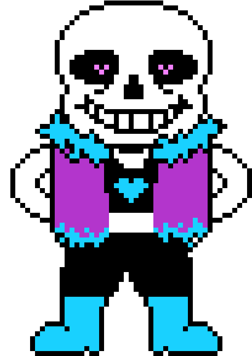 Undertale Pixel Art Sprite - Steam Trading Card Sans (560x830)