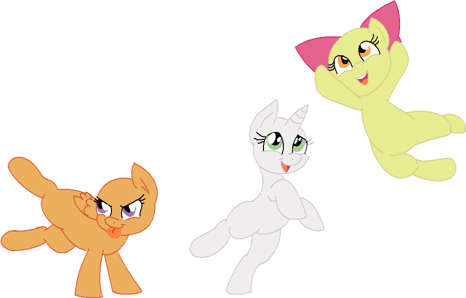 Fillies Base By Casey The Unicorn - Base Mlp Group Filly (1023x645)