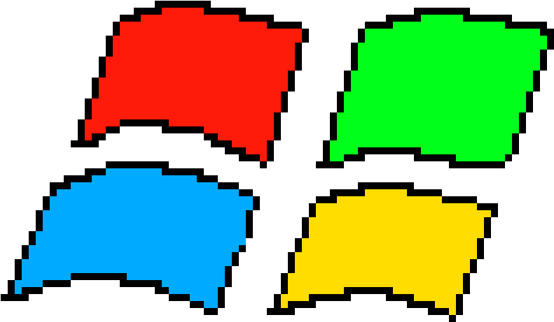 Pixel Art Logo - Pixel Art Windows Logo (900x540)