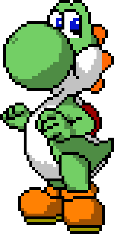 Big Yoshi Pixel Art - Minecraft Pixel Art Ideas (420x850)
