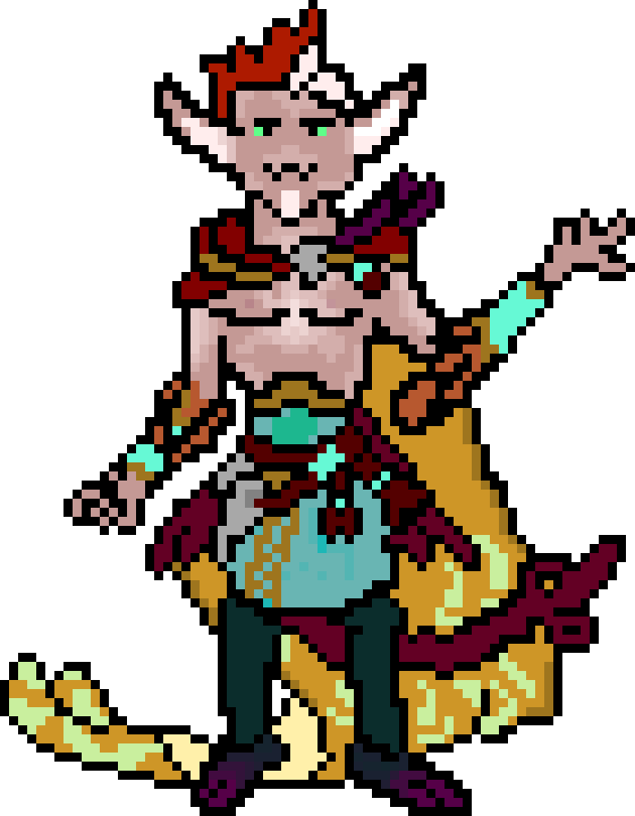 Rakan Pixel Art By Minenik - League Of Legends Rakan Pixel (700x900)