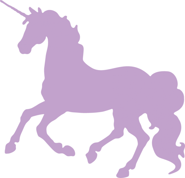 Unicorn Silhouette - Pink Unicorn Silhouette Png (621x600)