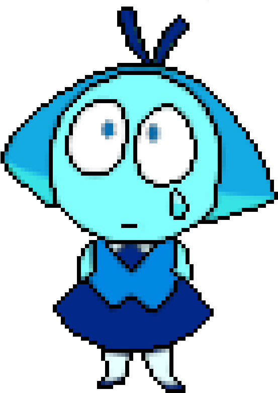 Brauliopixel03 Deviantart - Pixel Art Steven Universe Aquamarine (600x800)