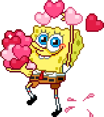 Kawaii Pixel Sponge1 - Kawaii Pixel Sponge1 (500x500)