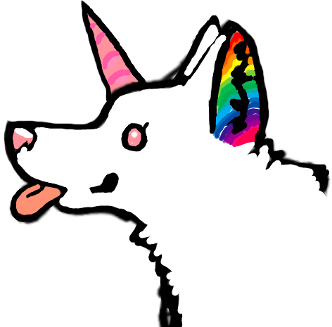 Unicorn Wolf By Boo123456789100 - Wolf With A Unicorn (472x465)